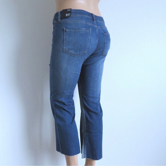 KUT from the KLOTH Jeans Women's Vintage Inspired Kelsey Ankle FLARE Size 12 NWT - Picture 5 of 7